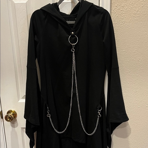 Killstar Malice in Chains Cloak Dress Black - Picture 5 of 13